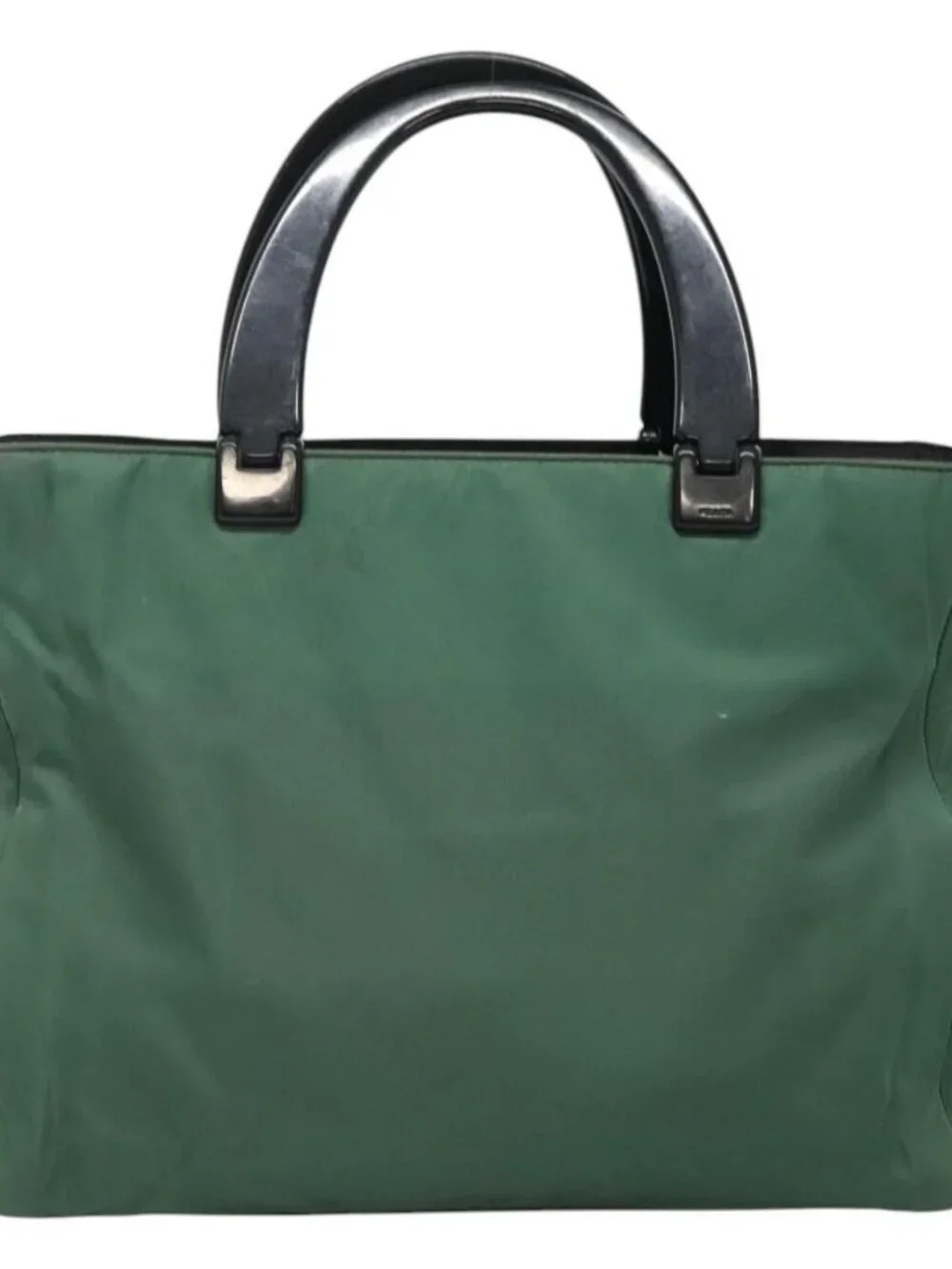 PRADA Hand Bag Nylon Green Auth th5642
